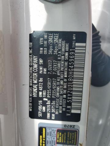 5XYZU3LB0HG459691 - 2017 HYUNDAI SANTA FE S WHITE photo 13