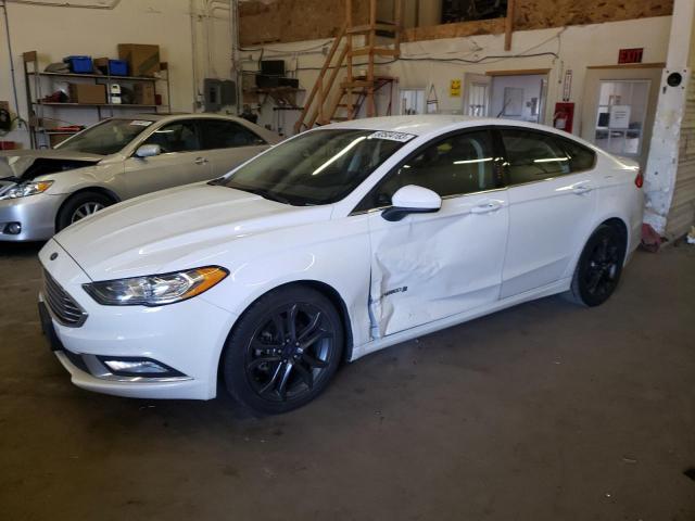 3FA6P0LU6JR204071 - 2018 FORD FUSION SE HYBRID WHITE photo 1