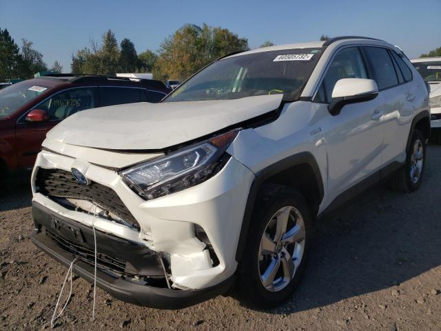 4T3B6RFV2MU051774 - 2021 TOYOTA RAV4 XLE PREMIUM WHITE photo 2