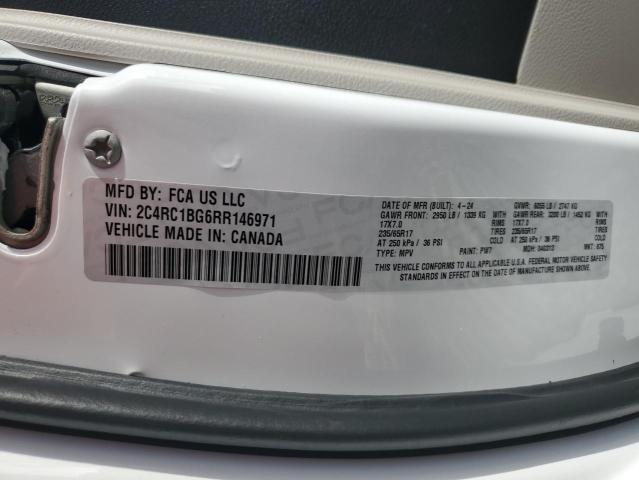 2C4RC1BG6RR146971 - 2024 CHRYSLER PACIFICA TOURING L WHITE photo 13