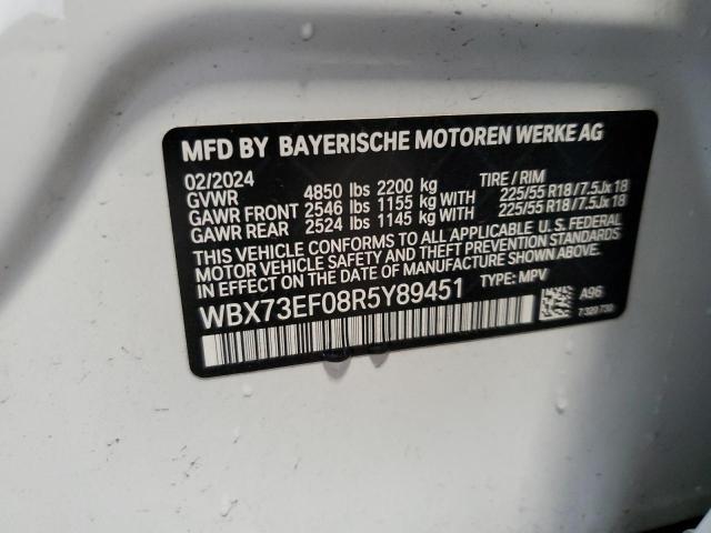 WBX73EF08R5Y89451 - 2024 BMW X1 XDRIVE28I WHITE photo 13