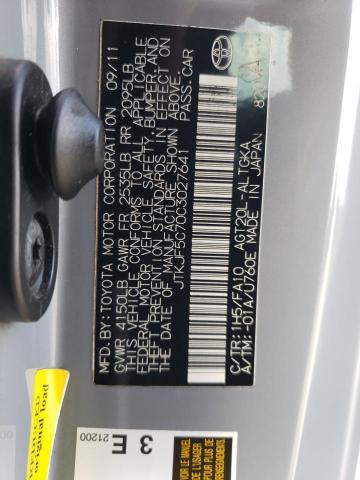 JTKJF5C70C3027641 - 2012 TOYOTA SCION TC 灰色 照片 12