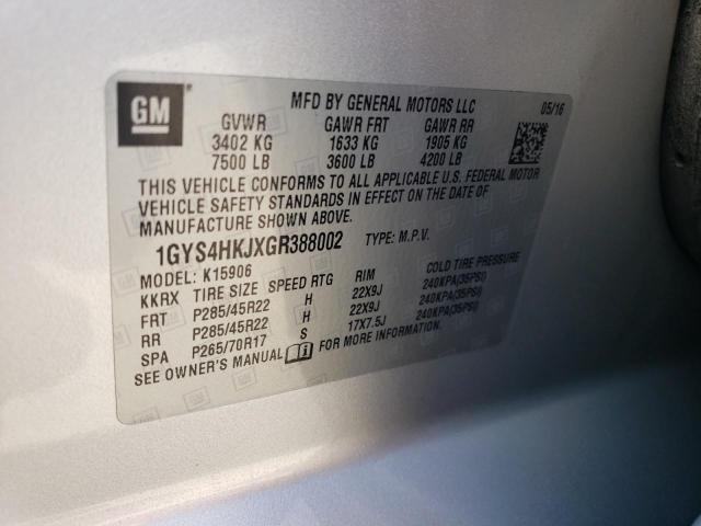 1GYS4HKJXGR388002 - 2016 CADILLAC ESCALADE ESV LUXURY 银色 照片 13