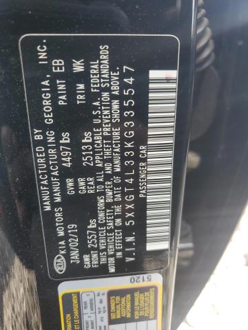 5XXGT4L33KG335547 - 2019 KIA OPTIMA LX Czarny zdjęcie 12