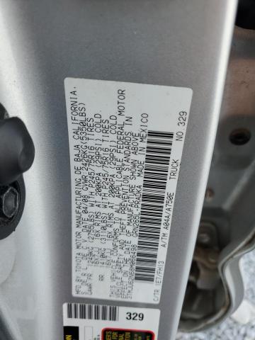 3TMJU62N68M066498 - 2008 TOYOTA TACOMA DOUBLE CAB PRERUNNER SILVER photo 12