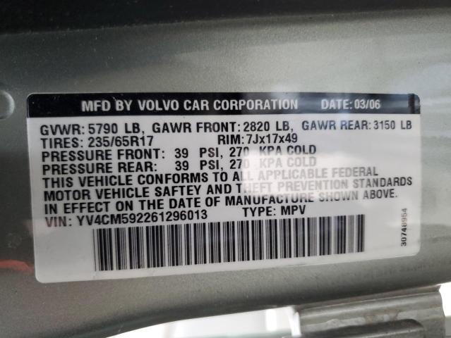 YV4CM592261296013 - 2006 VOLVO XC90 GRAY photo 13