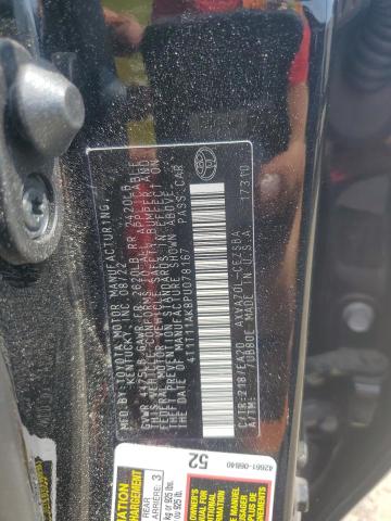 4T1T11AK8PU078167 - 2023 TOYOTA CAMRY SE NIGHT SHADE BLACK photo 12