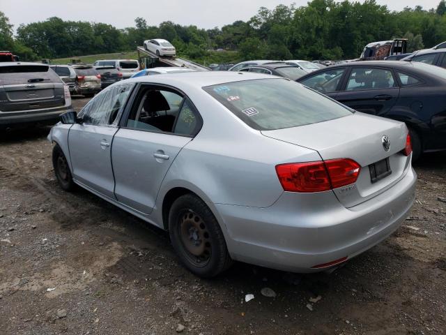 3VW2K7AJ1CM384436 - 2012 VOLKSWAGEN JETTA BASE Argent photo 2