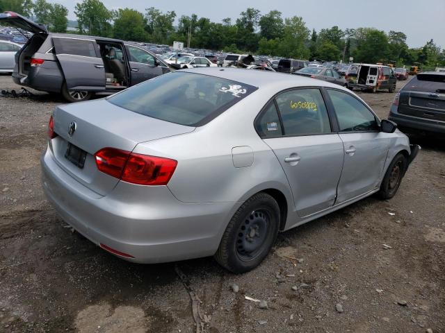 3VW2K7AJ1CM384436 - 2012 VOLKSWAGEN JETTA BASE Argent photo 3