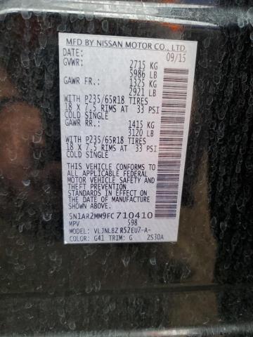 5N1AR2MM9FC710410 - 2015 NISSAN PATHFINDER S BLACK photo 14