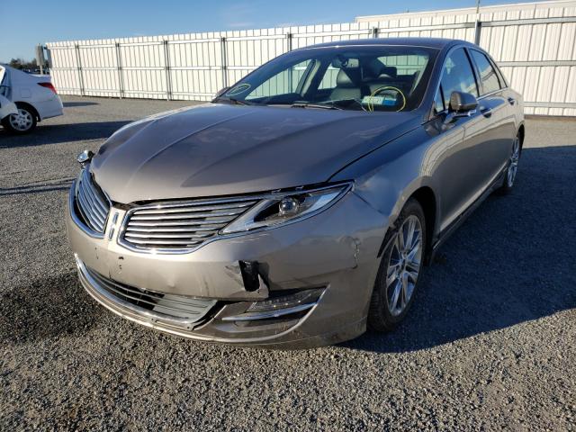 3LN6L2J98GR630512 - 2016 LINCOLN MKZ AWD GRAY photo 2