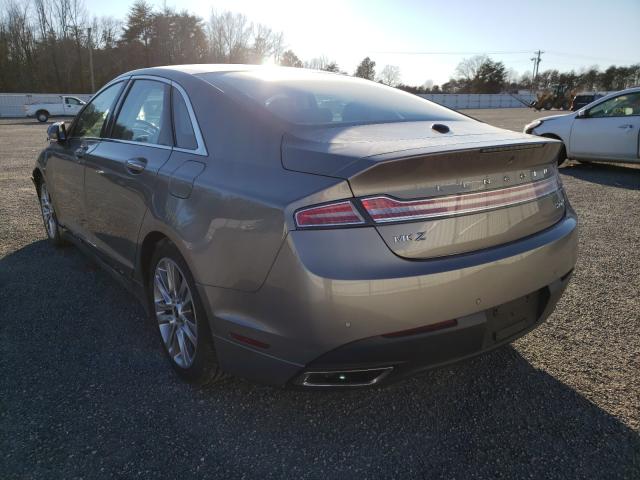 3LN6L2J98GR630512 - 2016 LINCOLN MKZ AWD GRAY photo 3