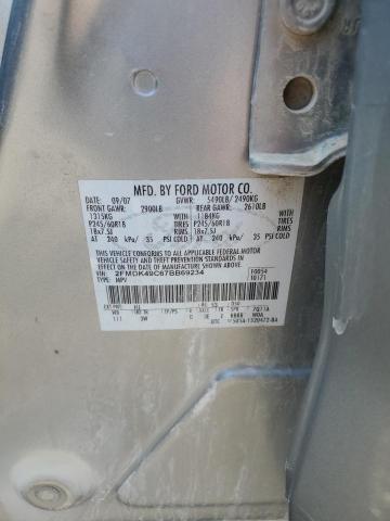 2FMDK49C67BB69234 - 2007 FORD EDGE SEL PLUS SILVER photo 13