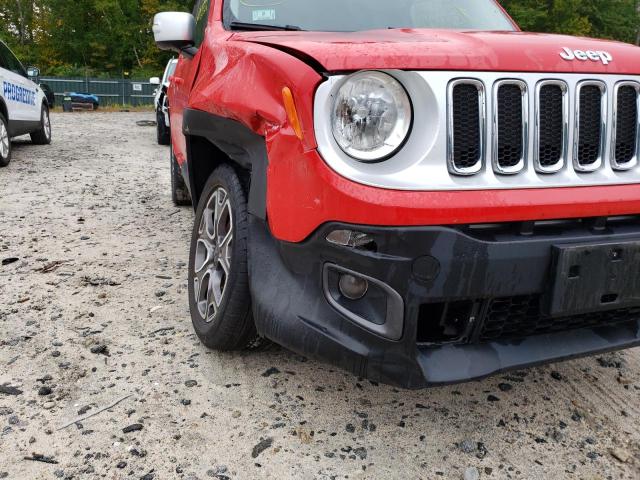 ZACCJBDB1HPF05570 - 2017 JEEP RENEGADE LIMITED RED photo 9