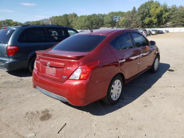 3N1CN7AP0GL868955 - 2016 NISSAN VERSA S RED photo 4