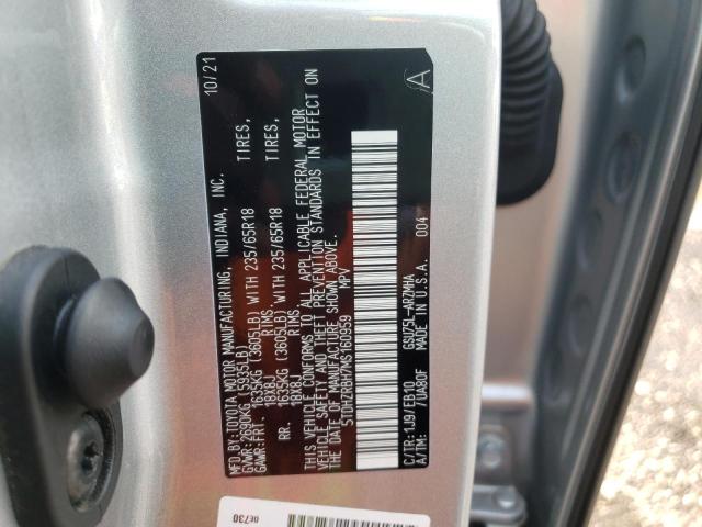 5TDHZRBH7MS160959 - 2021 TOYOTA HIGHLANDER XLE GRAY photo 13