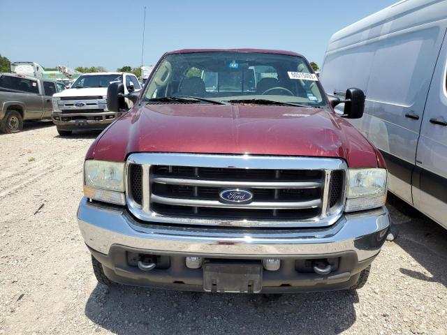 1FTNW21P54ED57582 - 2004 FORD F250 SUPER DUTY BURGUNDY photo 5