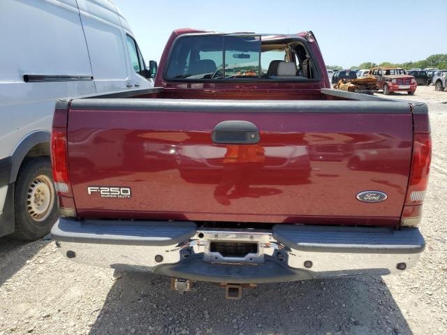 1FTNW21P54ED57582 - 2004 FORD F250 SUPER DUTY BURGUNDY photo 6