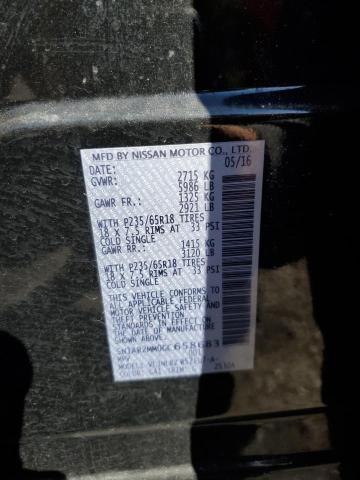 5N1AR2MM0GC658683 - 2016 NISSAN PATHFINDER S BLACK photo 10