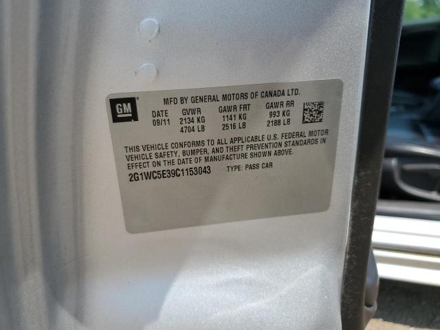 2G1WC5E39C1153043 - 2012 CHEVROLET IMPALA LTZ SILVER photo 12