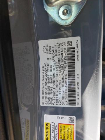 2HGFE2F5XNH514100 - 2022 HONDA CIVIC SPORT 灰色 照片 12