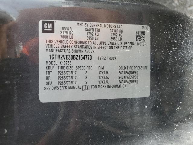 1GTR2VE30BZ164770 - 2011 GMC SIERRA K1500 SLE GRAY photo 12