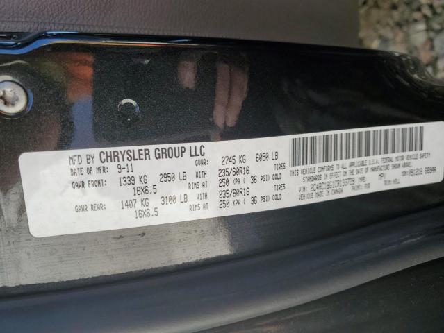 2C4RC1BG1CR133729 - 2012 CHRYSLER TOWN & COU TOURING 黑色 照片 10