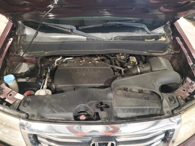 5FNYF4H52DB066906 - 2013 HONDA PILOT EXL წითელი ფოტო 12