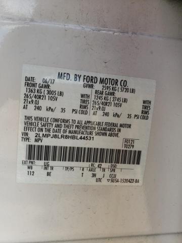 2LMPJ8LR8HBL44531 - 2017 LINCOLN MKX RESERVE Սպիտակ լուսանկար 13