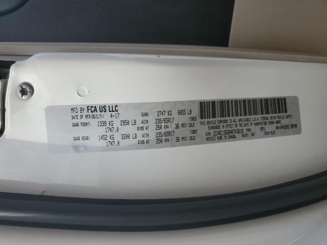 2C4RC1BG8HR743618 - 2017 CHRYSLER PACIFICA TOURING L WHITE photo 13