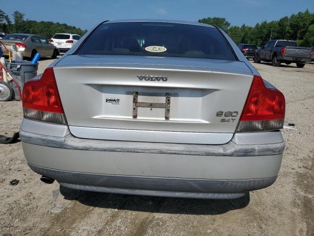 YV1RS58D122153736 - 2002 VOLVO S60 2.4T SILVER photo 6