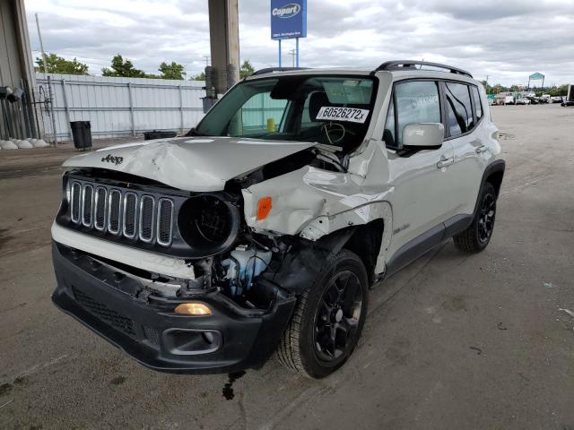 ZACCJBBB2HPF25099 - 2017 JEEP RENEGADE LATITUDE WHITE photo 2