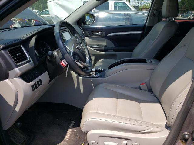 5TDKKRFH9GS500797 - 2016 TOYOTA HIGHLANDER XLE رمادي صورة 7