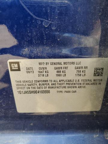 1G1JA5SH9E4103556 - 2014 CHEVROLET SONIC LS BLUE photo 12