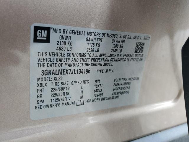 3GKALMEX7JL134196 - 2018 GMC TERRAIN SLE GOLD photo 13