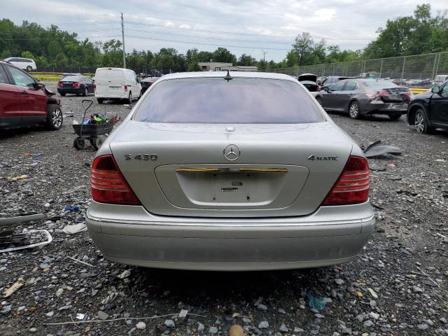 WDBNG83J14A393560 - 2004 MERCEDES-BENZ S 430 4MATIC SILVER photo 6