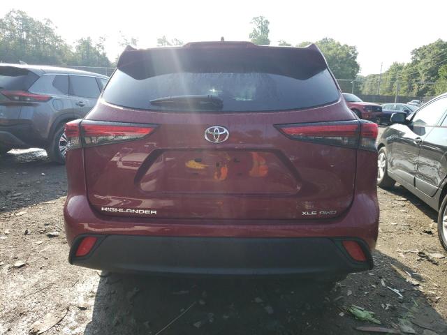 5TDKDRBH6PS504001 - 2023 TOYOTA HIGHLANDER L RED photo 6