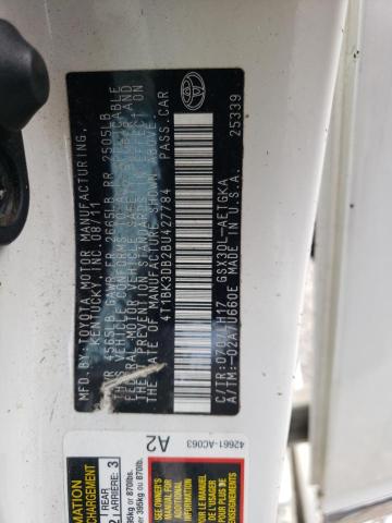 4T1BK3DB2BU427784 - 2011 TOYOTA AVALON BASE 白色 照片 12