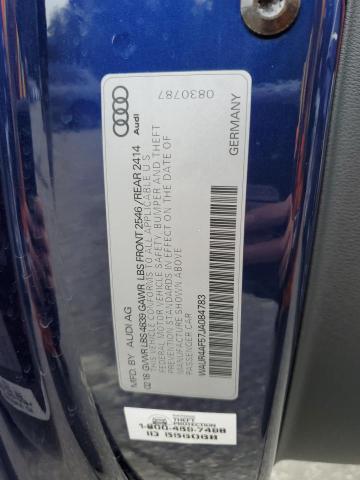 WAUR4AF57JA084783 - 2018 AUDI S5 PRESTIGE 蓝色 照片 13