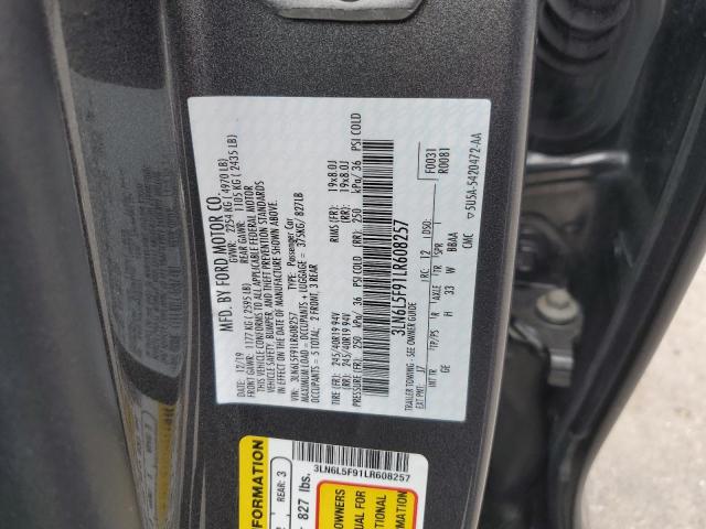 3LN6L5F91LR608257 - 2020 LINCOLN MKZ RESERVE ნაცრისფერი ფოტო 12