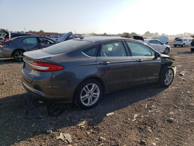 3FA6P0UU8JR265744 - 2018 FORD FUSION S HYBRID GRAY photo 3