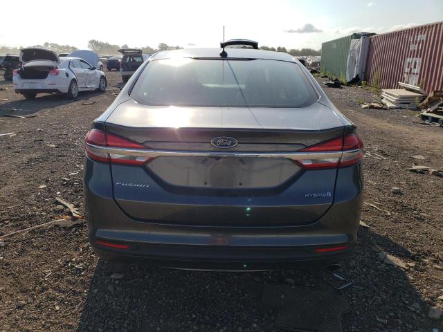 3FA6P0UU8JR265744 - 2018 FORD FUSION S HYBRID GRAY photo 6