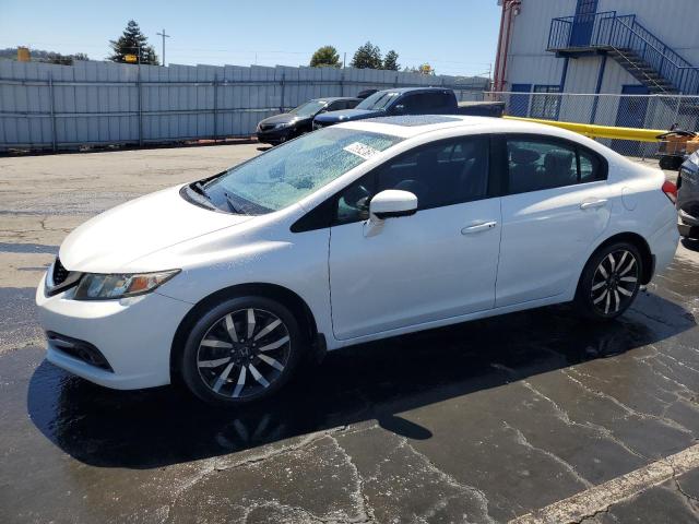 19XFB2F97EE205612 - 2014 HONDA CIVIC EXL WHITE photo 1