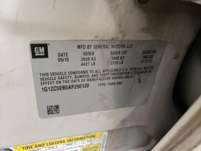 1G1ZC5EB5AF296128 - 2010 CHEVROLET MALIBU 1LT ბეჟი ფოტო 13