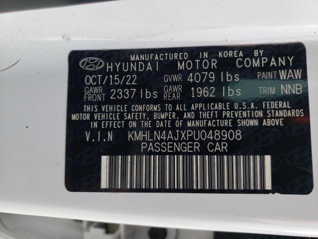 KMHLN4AJXPU048908 - 2023 HYUNDAI ELANTRA LIMITED WHITE photo 13