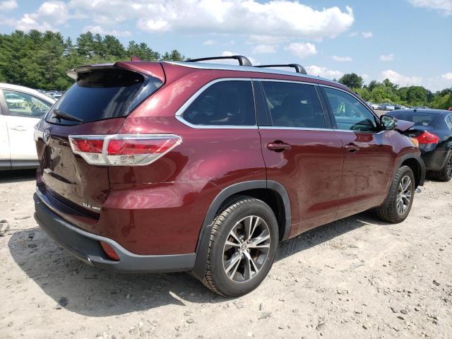 5TDJKRFH4GS250798 - 2016 TOYOTA HIGHLANDER XLE Qəhvəyi foto 3