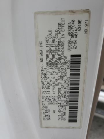 5TBRT34193S345282 - 2003 TOYOTA TUNDRA ACCESS CAB SR5 WHITE photo 12