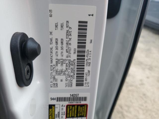 5TFNA5DB3SX284570 - 2025 TOYOTA TUNDRA CREWMAX PLATINUM Blanco foto 12