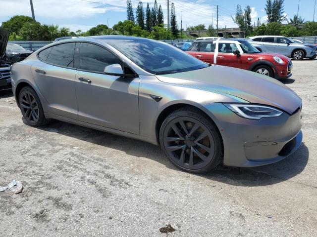 5YJSA1E51NF470546 - 2022 TESLA MODEL S RED photo 4