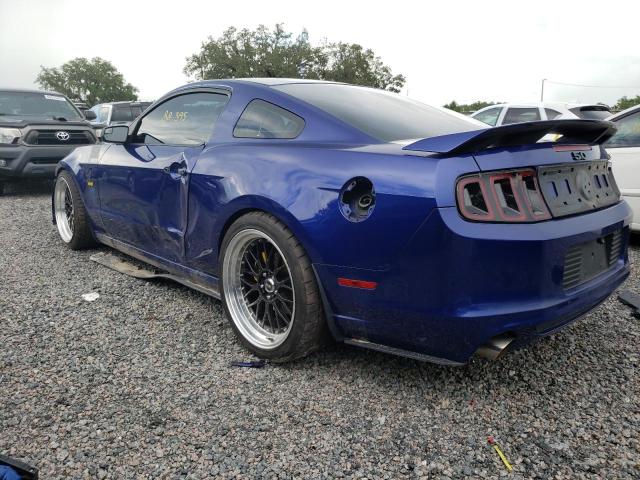 1ZVBP8CF8D5209057 - 2013 FORD MUSTANG GT BLUE photo 2